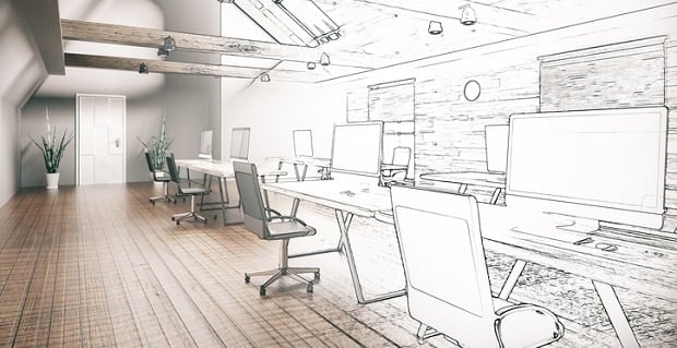 Architecture d'interieur d'entreprise