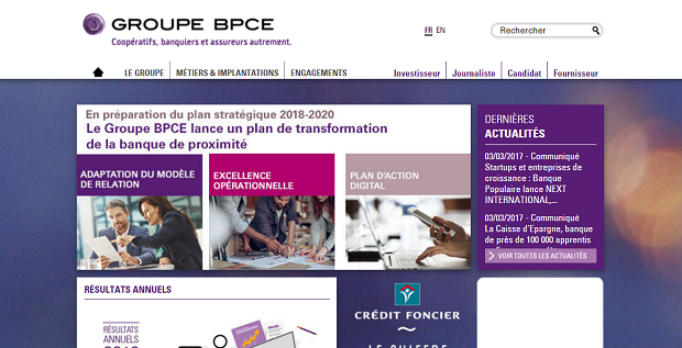 Site de la BPCE 